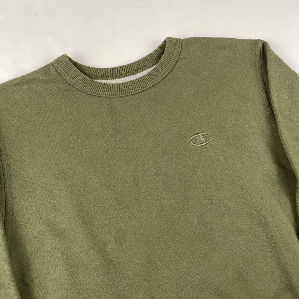 Champion Sweatshirt Men’s S Crew Neck Cotton Blend Green Hike Gym Outdoor Sports